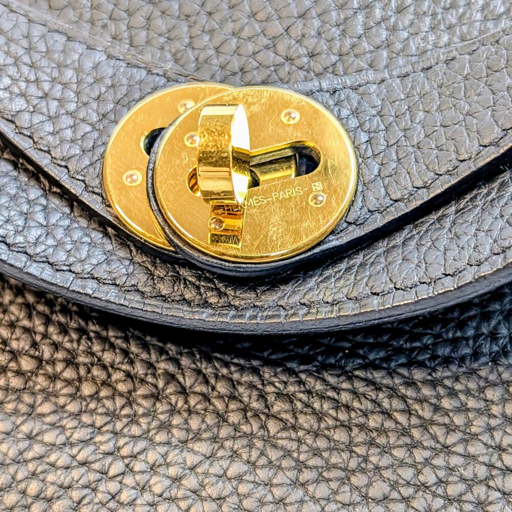 Hermes Black Taurillon Clemence Leather Lindy 26 - Picture 12 of 16